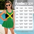 thumbnail image 7 of Xixirimido Patriotic Jamaican Flag Print Girls Swimsuit One Piece UPF 50+ Skirted Bathing Suit Modest Beach Swim Dress with Built-in Shorts for Kids, 5-6 Years, 7 of 7