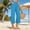 Blue, variant on Women's 2026 Summer Cotton Linen Casual Straight Wide Leg Loose Elastic Waist Capri Pants Cropped Lounge Trousers Beige L