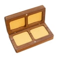 thumbnail image 1 of Caja de madera para anillos, expositor de anillos de nogal negro, joyero portátil Forro de champán, 1 of 9
