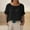 Black, variant on Womens Long Sleeve Tops,Plus Size Casual Tops for Women's Solid Front And Back Two-way Casual Linen Mid Sleeve Five Quarter Sleeve Shirt Tops