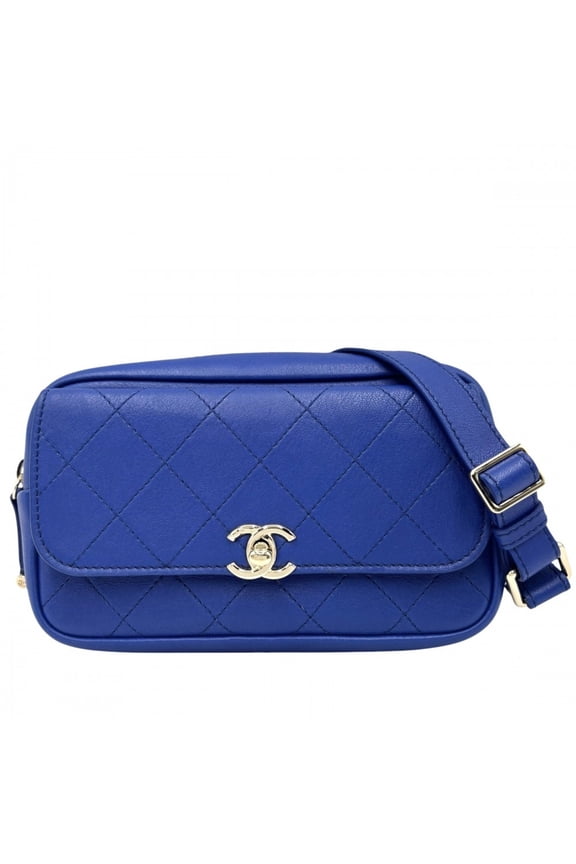 Pre-Owned Chanel waist bag for women, chain body bag, Coco mark, pouch, handbag, CHANEL,...