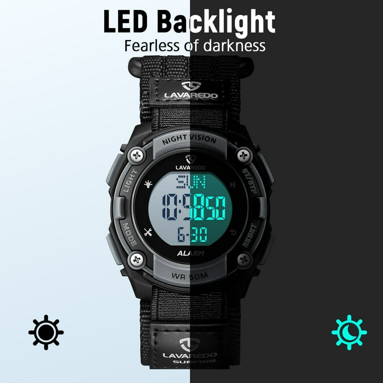 Alps Men's Digital Sport Watch with Nylon Strap photo 5
