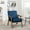 Dark Blue, variant on Light Camel, Mid-Century Design | Creates Cozy Reading Nook or Relaxing Spot in Bedroom and Living Room