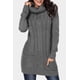 thumbnail image 4 of ABPHQTO Vestido de suéter de cuello alto de punto con patrón elegante negro para mujer, 4 of 4