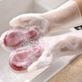thumbnail image 5 of Silicone Gloves, Reusable Waterproof Cleaning Gloves With Cleaning Brush, 5 of 5