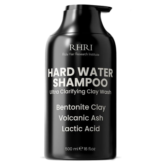 Hard Water Shampoo | Hydrating Hair Treatment for Shine & Manageability | Clarifying Wash with Bentonite Clay, Volcanic Ash, Lactic Acid | Metal Detox Shampoo with Collagen 16 FL oz