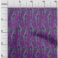 thumbnail image 1 of oneOone Silk Tabby Fabric Leaves & Floral Block Printed Fabric 1 Yard 42 Inch Wide, 1 of 4