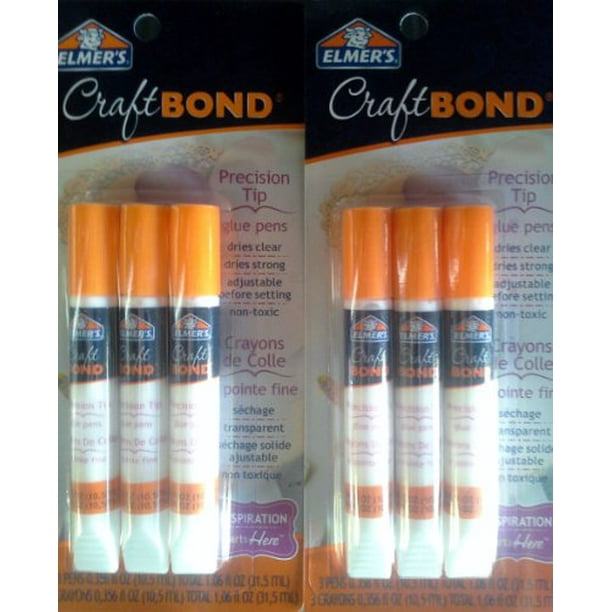 Elmers Craft Bond Precision Tip Glue Pens E477, 3-Count
