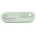 thumbnail image 2 of SHISUYAN Spoon Fork Stainless Steel: Toddler Eating Learning Spoon and Fork Green Utensils Set Small Spoons Tasting Spoons for Toddler Kids Feeding Tool, 2 of 9