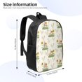 thumbnail image 2 of Uemuo Flowers And Hens Printed Durable 17-inch Student Backpack - Lightweight, Waterproof, Adjustable Straps, Ideal for School, Work, Travel, 2 of 5