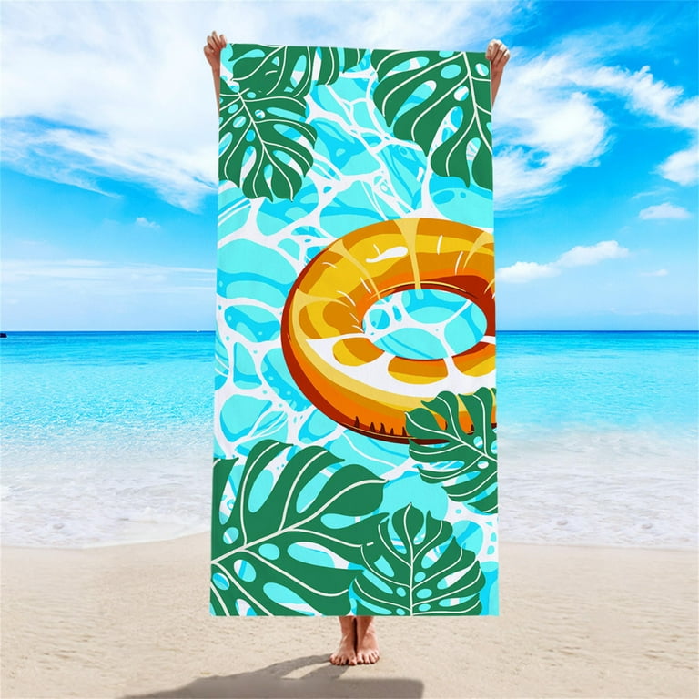 Large Beach Towel, 30 X 60 Inch Towel, Bath Towel, Tropical Floral Print  Towel, Custom Beach Towel, Oversized Pool Towel, Beach Accessories 