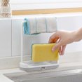 thumbnail image 4 of Cheers Kitchen Desktop Dish Towel Cleaning Sponge Holder Groove Organizer Storage Rack, 4 of 6