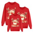 thumbnail image 4 of 2DXuixsh Pyjamas de Famille Noël Parent Enfant Chandail en Molleton de Noël Imprimé à Manches Longues Haut Pyjamas de Famille Assortis Rouge Taille 4Y, 4 of 5