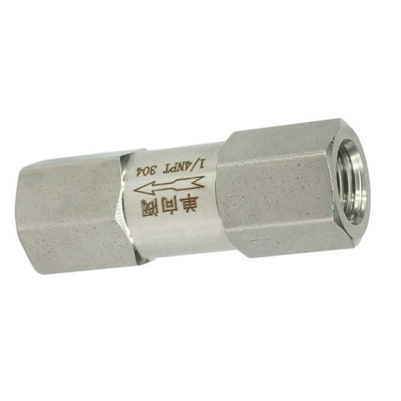 1/4" NPT Female Check Way Valve 304 Stainless Steel Water Gas Oil Non-return