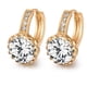thumbnail image 1 of Pendientes onlyliua Liquidación de Rebajas de Hoy Aro de Circonitas Oro Amarillo 18 Quilates, 1 of 4