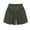 Army Green, variant on Bmisegm Summer Shorts for Women Plus Size Solid Color Summer Loose Fit Pleated Elastic Waistb Beach Wide Leg Shorts with Pockets Sky Blue M