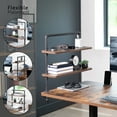 thumbnail image 6 of VIVO Clamp-on 24 inch 2-Tier Decorative Industrial Pipe Shelves, Vintage Brown, 6 of 8