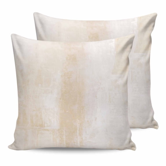 26x26 Pillow Covers Set of 2, Beige Throw Pillow Covers Decorative Couch Cushion Case, Retro Oil Painting Modern Abstract Art Aesthetics Microfiber Square Pillowcases for Bedroom Car Living Room