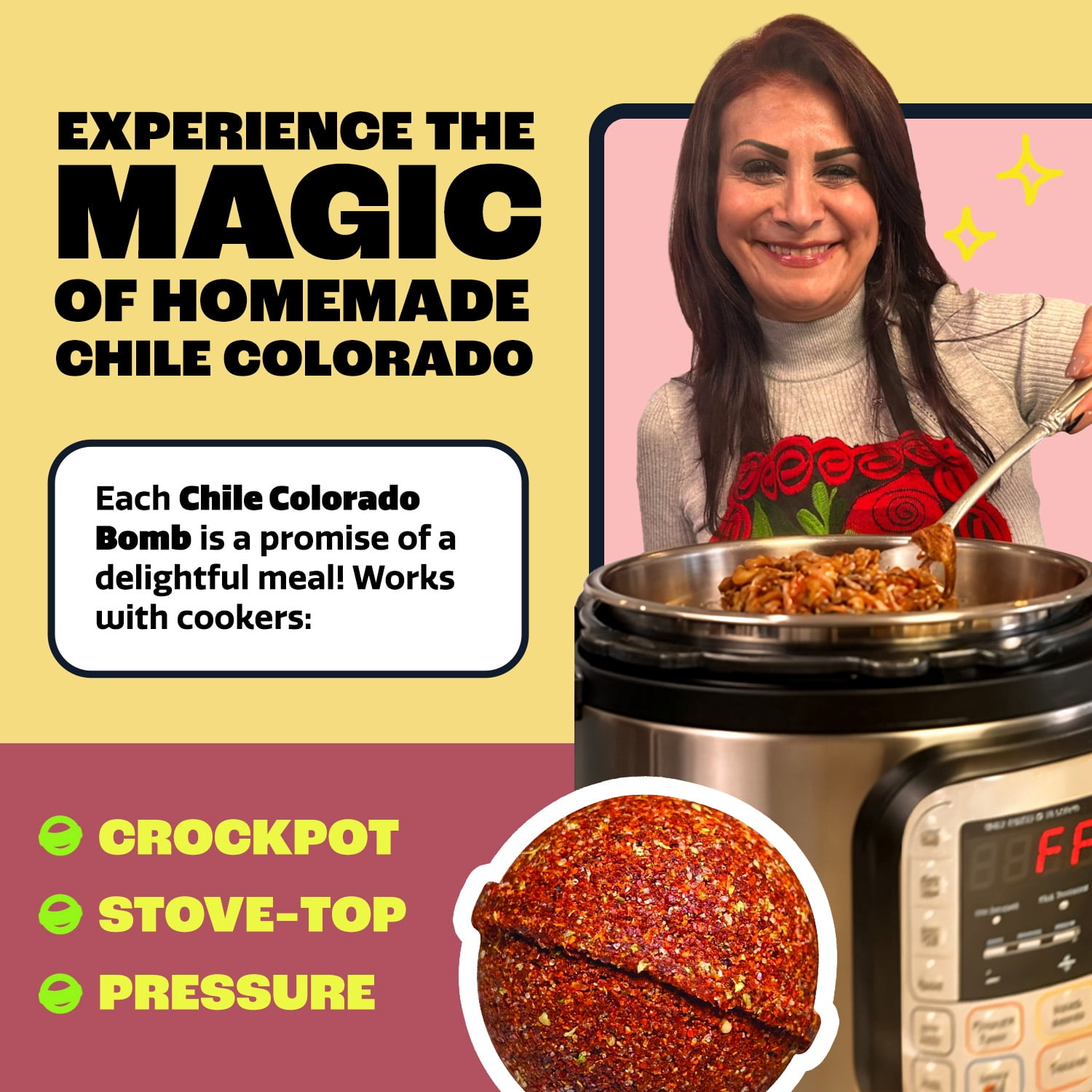 EZ Bombs Chile Colorado, Pack of 2 - Authentic Mexican Seasoning Spice Bomb for Traditional Chile Colorado, Perfect for Family Dinners, Meal Prep, or Weekend Cooking
