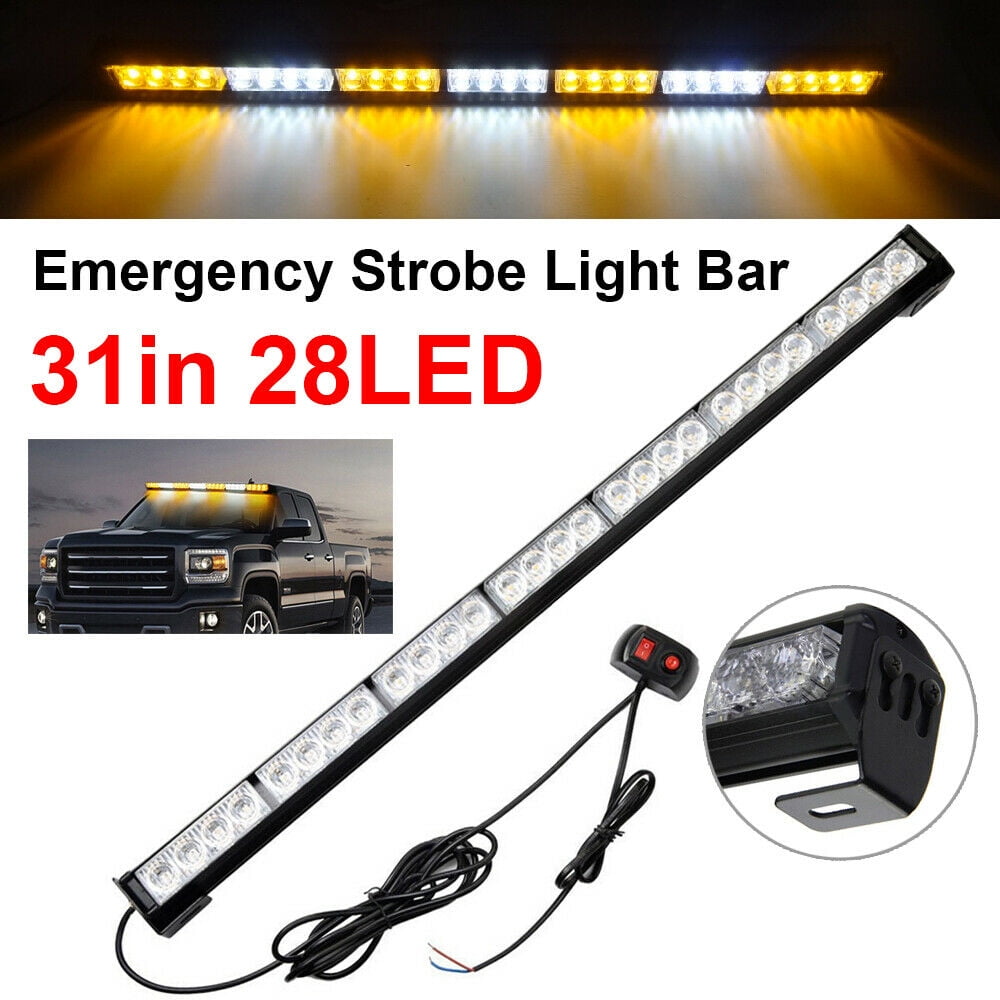 47" 44 LED Warning Emergency Traffic Advisor Directional Strobe Light Bar Amber 
