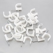1000 Round 7/8 Inches (22 mm) Pipe PVC Pex Tubing Holder Support Clamp Cable Wire Clips Cable Management Cord Tie Holder Coaxial Nail in Clamps Tacks