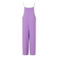 thumbnail image 5 of aidice Plus Size Overalls for Women Summer Casual Spaghetti Strap Loose Wide Leg Pants Jumpsuit Pockets, 5 of 5