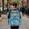 thumbnail image 4 of Pzuqiu Cool Boy Kids Backpacks Large Capacity School Bags Durable Lightweight Shoulder Bookbags with Two Side Pockets 17 Inch Travel Bags for Hiking Camping Age 6-18, 4 of 7