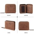 thumbnail image 6 of Small Wallet for Women Palermo, Card Holder, ID Window, Mini Bifold Wallet for , RFID Blocking, with Zipped  Pocket - Brown, 6 of 6