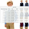thumbnail image 2 of School Uniform for Boys Fashion V Neck Sleeveless Kint Waistcoat with Buttons Sweater Vest for Boys Size 2-15, 2 of 5