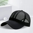 thumbnail image 4 of 1 Pack Summer Mesh Baseball Cap for Men Adjustable Breathable Caps Women Men's Mesh Hat Quick Dry Cool Hats Casual Trucker Hat for Travel Outdoor Sports, Black, Gray, Navy blue and Green, 4 of 9