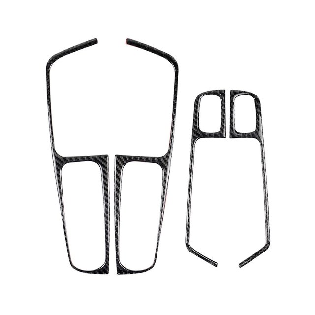 Adhesivo decorativo Yashi para interior del coche con panel de almacenamiento de Fibra de carbono para Porsche Cayenne
