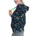 thumbnail image 2 of Daiia Dinosaur Pattern Women's Fashion Hoodies & Sweatshirts with Kangaroo Pocket Hooded Sweatshirt with Eye-catching Drawstrings-Medium, 2 of 7