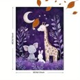 thumbnail image 3 of Cute Animals Night Canvas Print/Wall Art， Suitable for Bedroom，Living Room，Nursery，Kids Room，Playroom Decoration., 3 of 8