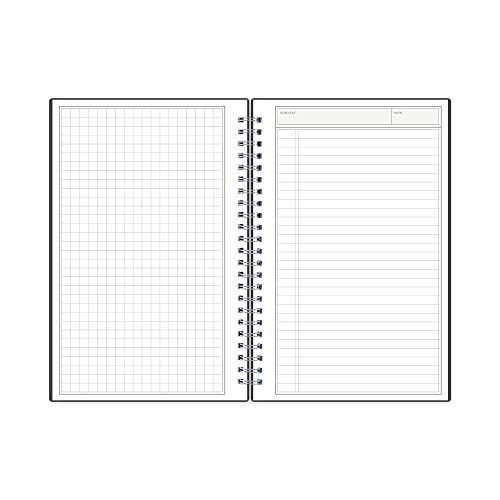 - New Version 2021 14040 5.5 x 8 Gray Blue Sky Notes Professional Notebook Flexible Cover Twin-Wire Binding 