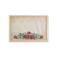 thumbnail image 1 of Shabby Flora Wall Art with Frame, Vintage Glamour Background Red Rose Love and Attraction Delicacy, Printed Fabric Poster for Bathroom Living Room, 35" x 23", Beige Green, by Ambesonne, 1 of 2