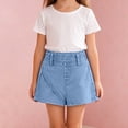 thumbnail image 5 of Girls Denim Shorts For Girls Everyday Comfort And Stretchy Junior Denim Bottoms For School Days Easy Fit, 5 of 6