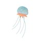 thumbnail image 2 of Escultura de pared de medusas para colgar en la pared, diseño de medusas con temática de playa Azul claro, 2 of 9
