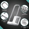 2 Pcs 4 Digit Combination Lock Code Lock U Shaped Gym Locker