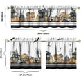 thumbnail image 2 of Halloween Kitchen Curtains and Valances 3-Piece Set, Pumpkin Bat Skull Halloween Kitchen Decor, Horror Halloween Kitchen Curtains and Valances Short Curtain Set for Kitchen Bedroom Decor 24Inch, 2 of 6