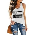 thumbnail image 3 of Uooqdmx American Flag Tops for Women, Loose Tank Tops for Women, 4th of July Outfits for Women, Patriotic Tops for Women, American Flag Tank Top Women, White 2 XXL, 3 of 4