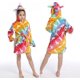thumbnail image 1 of Albornoz con capucha de unicornio de Navidad para niños y niñas, bata de baño con estrella de arcoíris, pijamas de animales, camisón, ropa de dormir para niños, 1 of 2