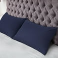 thumbnail image 6 of Unique Bargains 2-Pack Solid Microfiber Pillowcases, King, Navy Blue, 6 of 8
