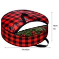 thumbnail image 3 of QJUHUNG Christmas Ornament Storage Box Heavy Duty Xmas Wreath Container with Sleek Zipper Artificial Wreaths  Durable Handles  Dual Zipper & Card Slot  Holiday Xmas Tear-Resistant Storage, 3 of 4