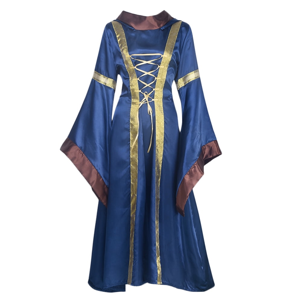 Details about   Women Renaissance Long Dress Cosplay Victorian Robe Medieval Costume Halloween 