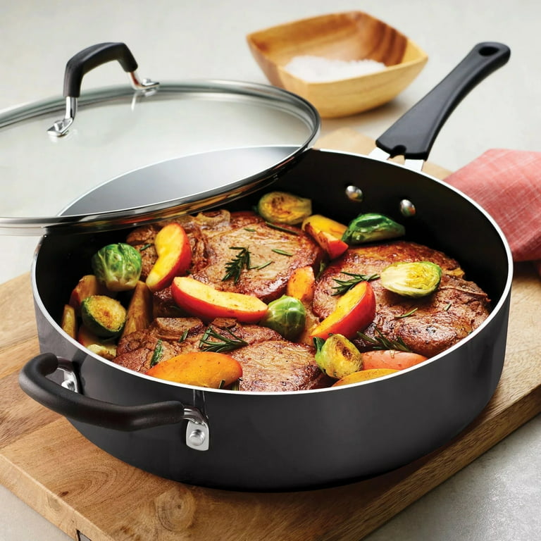 Tramontina 5.5 qt. Hard-Anodized Aluminum Nonstick Covered Deep Saute Pan  80123/072DS - The Home Depot