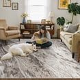 thumbnail image 6 of MICGEEK 6x9 Washable Area Rugs for Living Room, Modern Abstract Printed Rug, Vacuum-Friendly, Non Slip Indoor Rug for Bedroom Dining Room Home Decor Carpet, Brown, 6 of 10