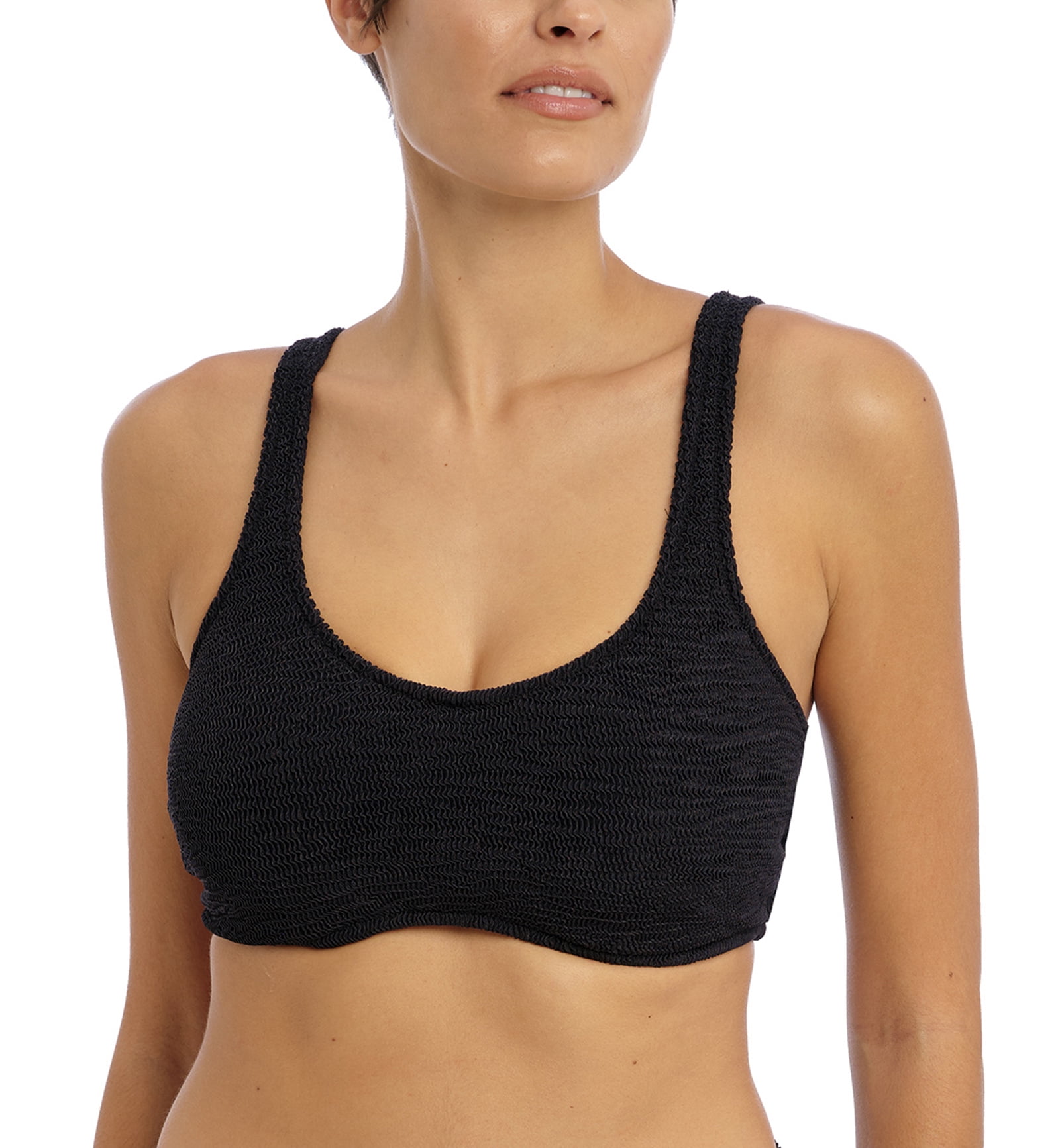 CARIBBEAN JOE Women's Banded Halter Bra Top - Stretchy Swimsuit & Sportswear Hybrid