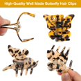 thumbnail image 3 of Butterfly Clips for Hair, Small Claw Butterfly Hair Clips for Women and Girls with Celluloid Leopard Print, 4 Color Hair Claw Clip Available (4 Packs), 3 of 7