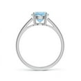 thumbnail image 2 of ANGARA Natural Prong-Set Round 1.12 ct Aquamarine Solitaire Engagement Ring in 14K White Gold for Women (Size-7mm) | March Birthstone, Anniversary, Jewelry Gift for Women | Natural Aquamarine Ring, 2 of 11