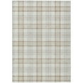 thumbnail image 2 of HomeRoots 601326 3 x 5 ft. Linen & Brown Plaid Washable Indoor & Outdoor Rectangle Area Rug, 2 of 5